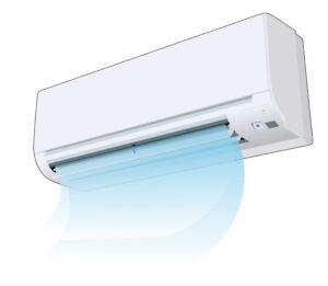Zeichnung einer Klimaanlage in Betrieb